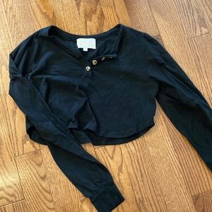 Stone Cold Fox Crop Longsleeve with buttons